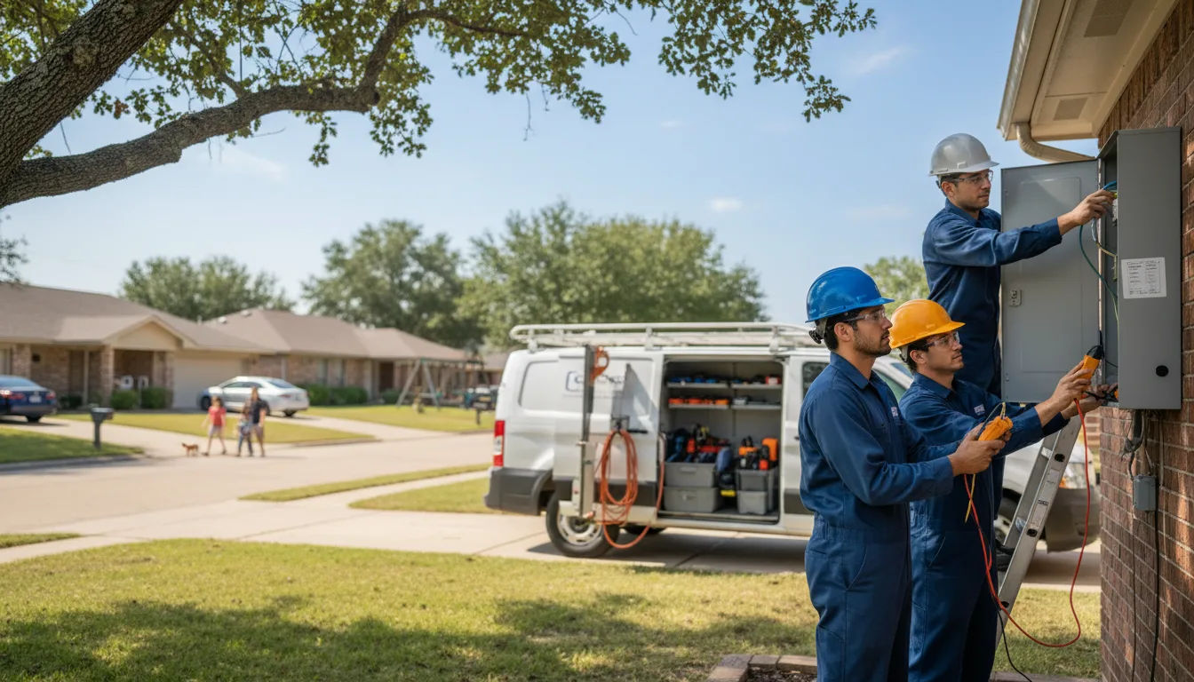 Certified electrician providing emergency electrical services in Castle, OK